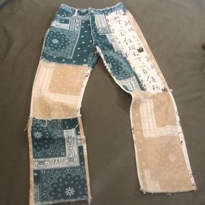 SHEIN high rise patches  w/ pockets size M women’s pants… long 32”